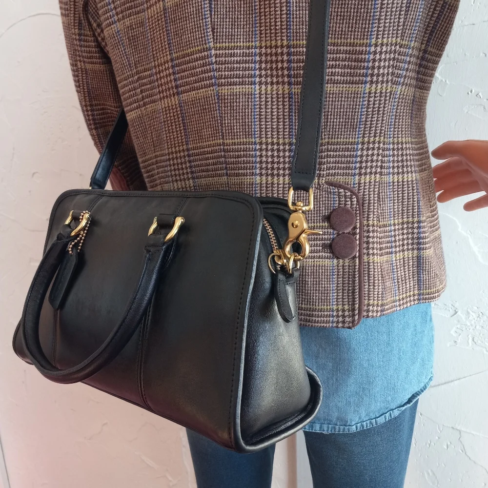 Coach Vintage Beaumont Satchel/Crossbody #9871, Navy Blue - Picture 9 of 16